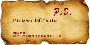 Pinkova Dévald névjegykártya